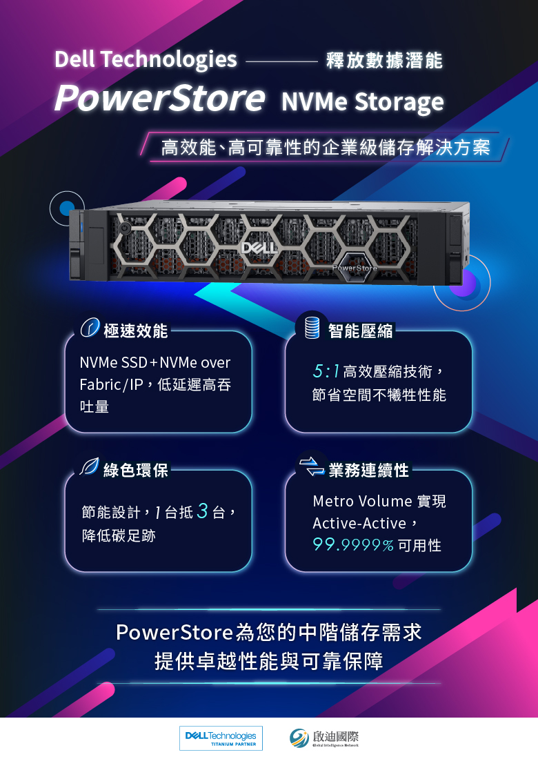 釋放數據潛能：Dell Technologies PowerStore NVMe Storage